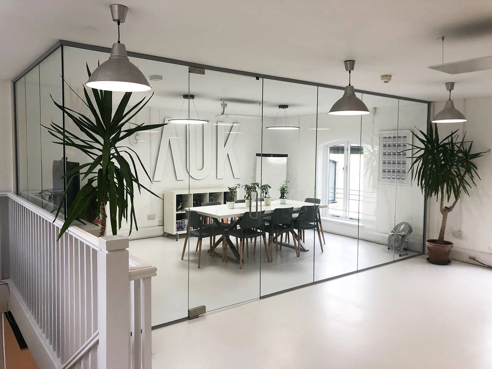 Office glass partition installation completed